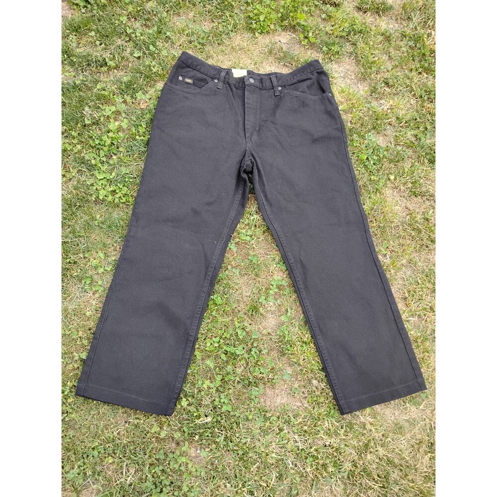 New Old Stock Men's Black Regular Fit Lee Jeans 38 X 30 Nwt
